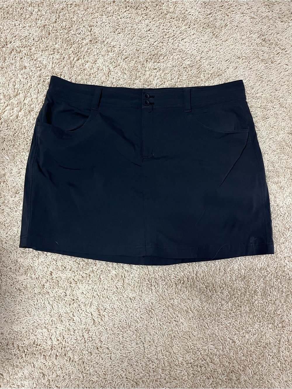 Eddie Bauer Black Active Skort with Logo Detail